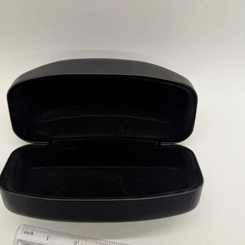 Salvatore Ferragamo Black Textured Hard Shell Eyeglass Case Elegant Sophisticate